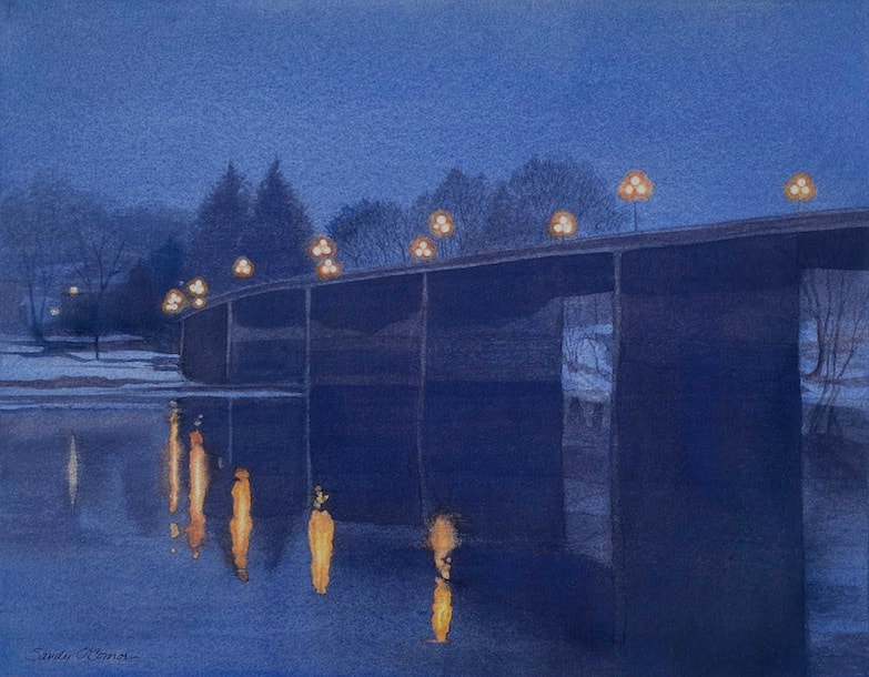Painting of bridge by Sandy OConnor